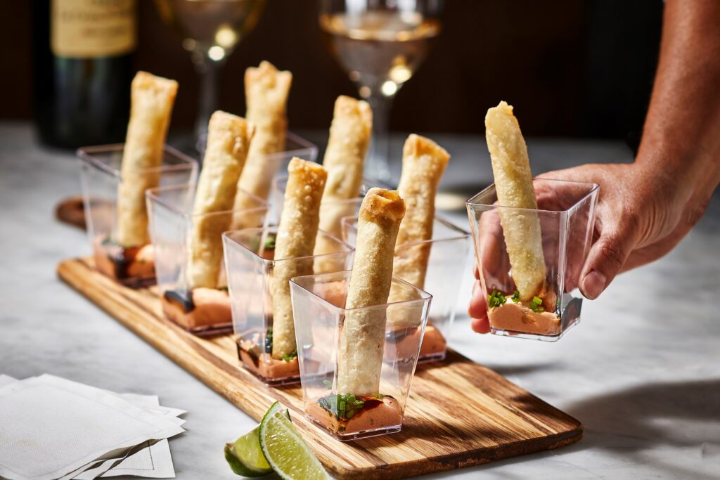 Creamy Dip for Green Chile Chicken Firecrackers - Cuisine Adventures