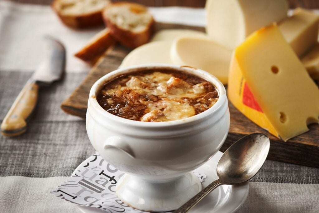 French Onion Soup with Extra Cheese - Cuisine Adventures