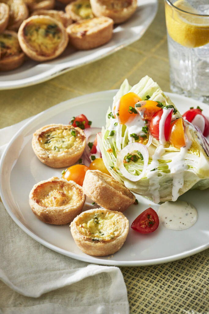 Wedge Salad with Mini Quiche - Cuisine Adventures