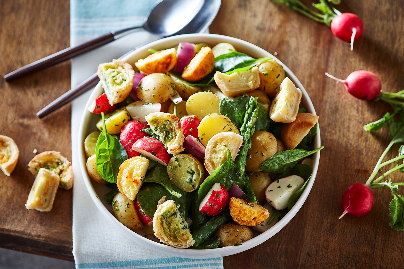 Summer Salad with Mini Quiche - Cuisine Adventures