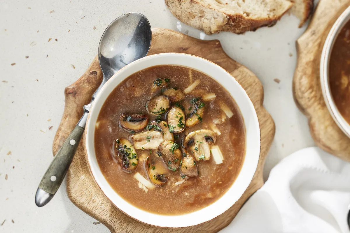 French Onion Soup With Sautéed Mushrooms - Cuisine Adventures