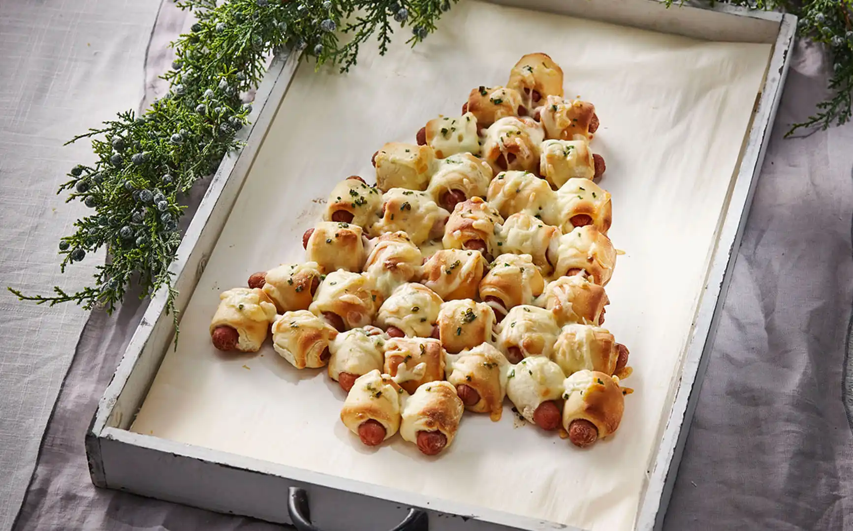 Cheesy Pull-Apart Mini Sausages - Cuisine Adventures