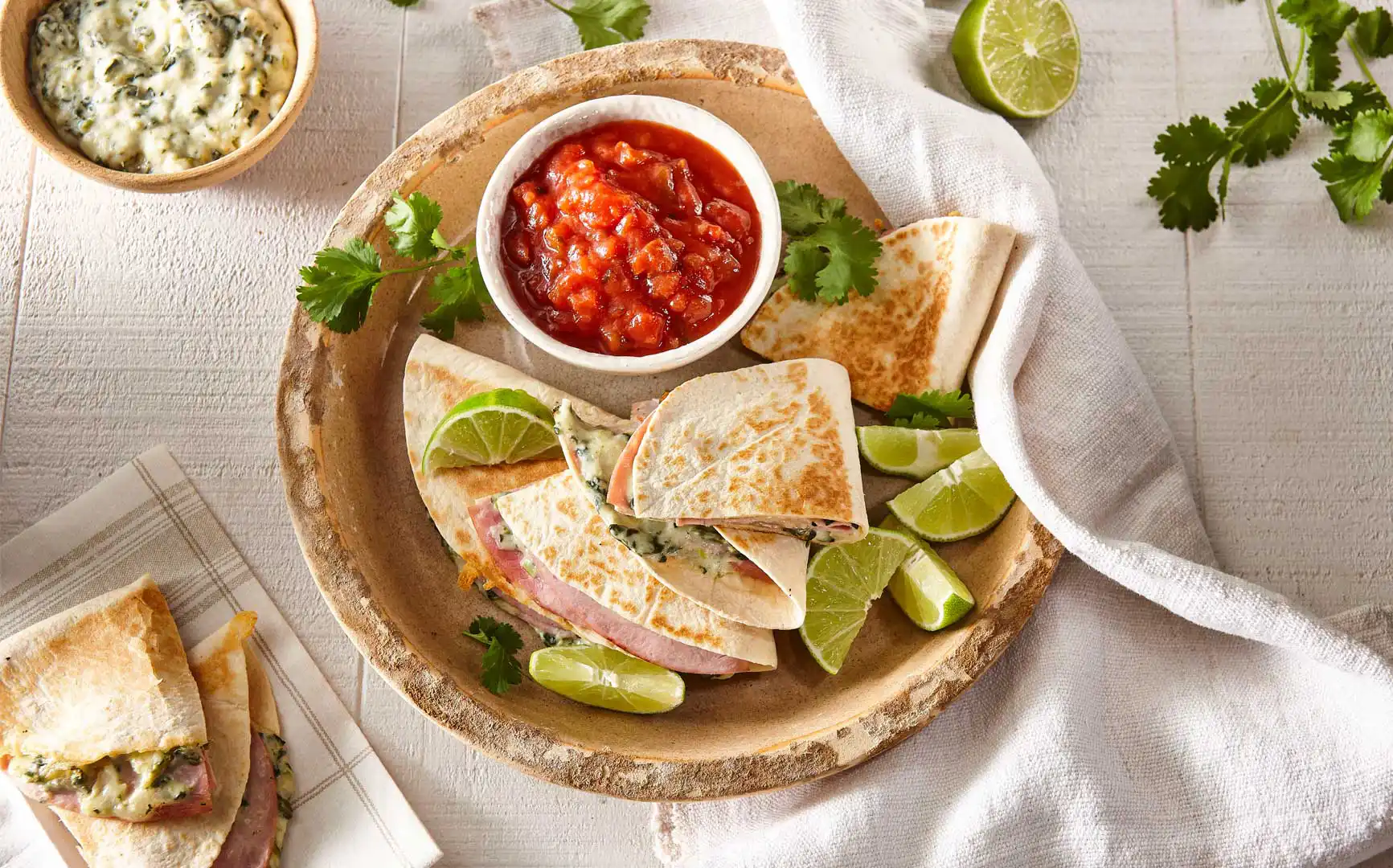 Artichoke & Spinach Dip Quesadilla - Cuisine Adventures
